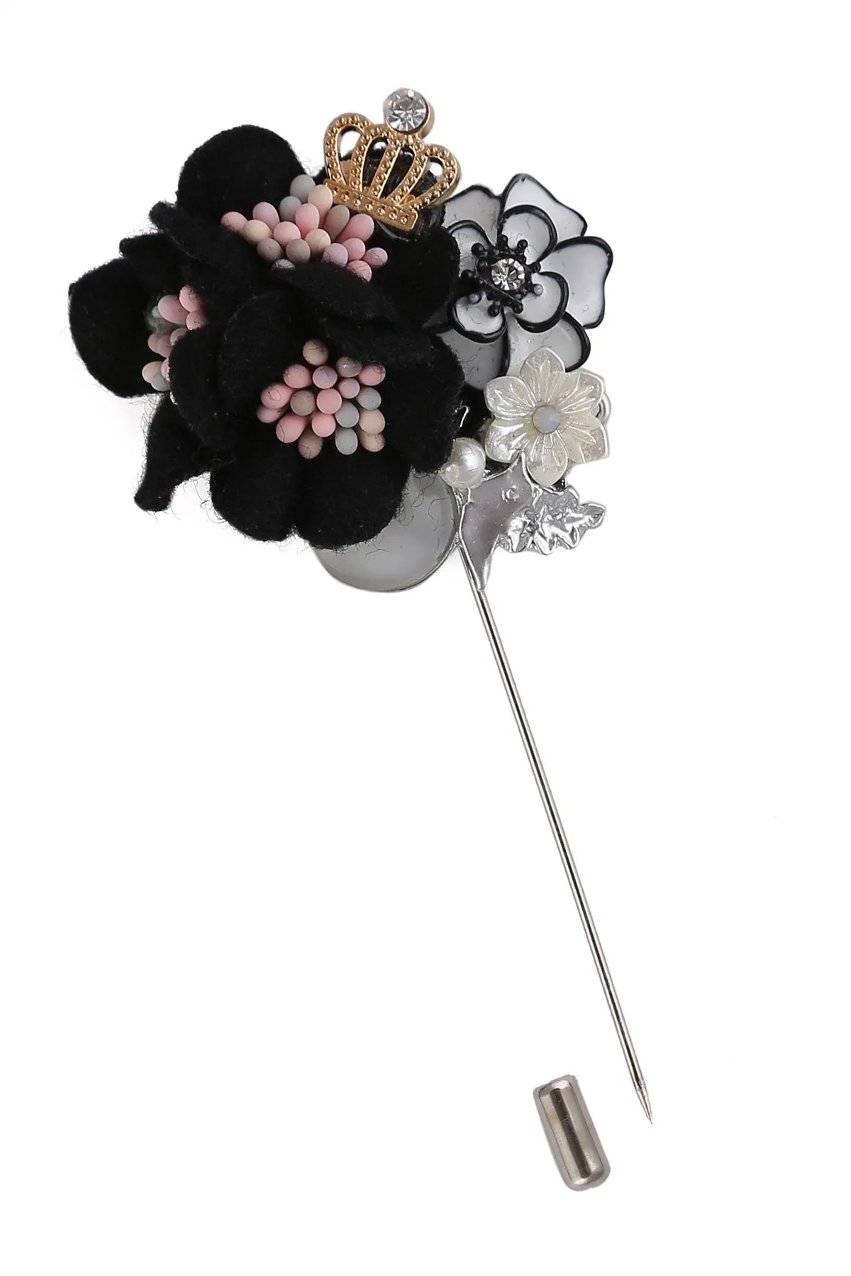 All In One Decorative Flower Lapel Pin