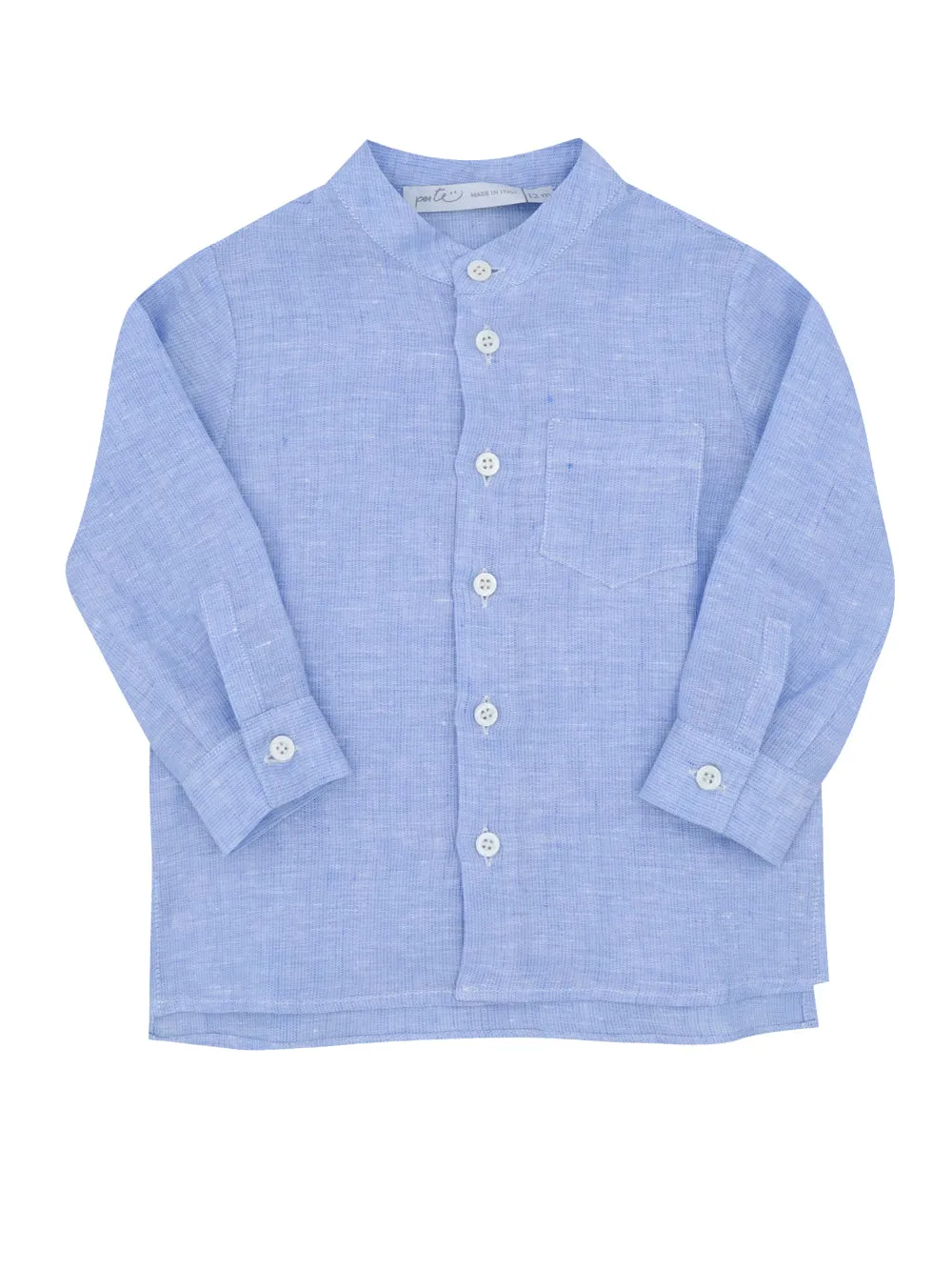 Aquamarine Mandarin Collar Shirt