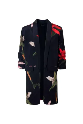 Black Flora Oversized Blazer