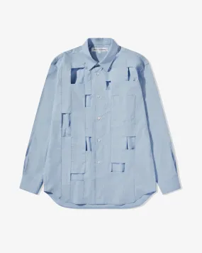 CDG Shirt - Men's Cut Out Shirt - (Blue)