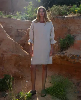 Claudia-May Linen Dress In Latte