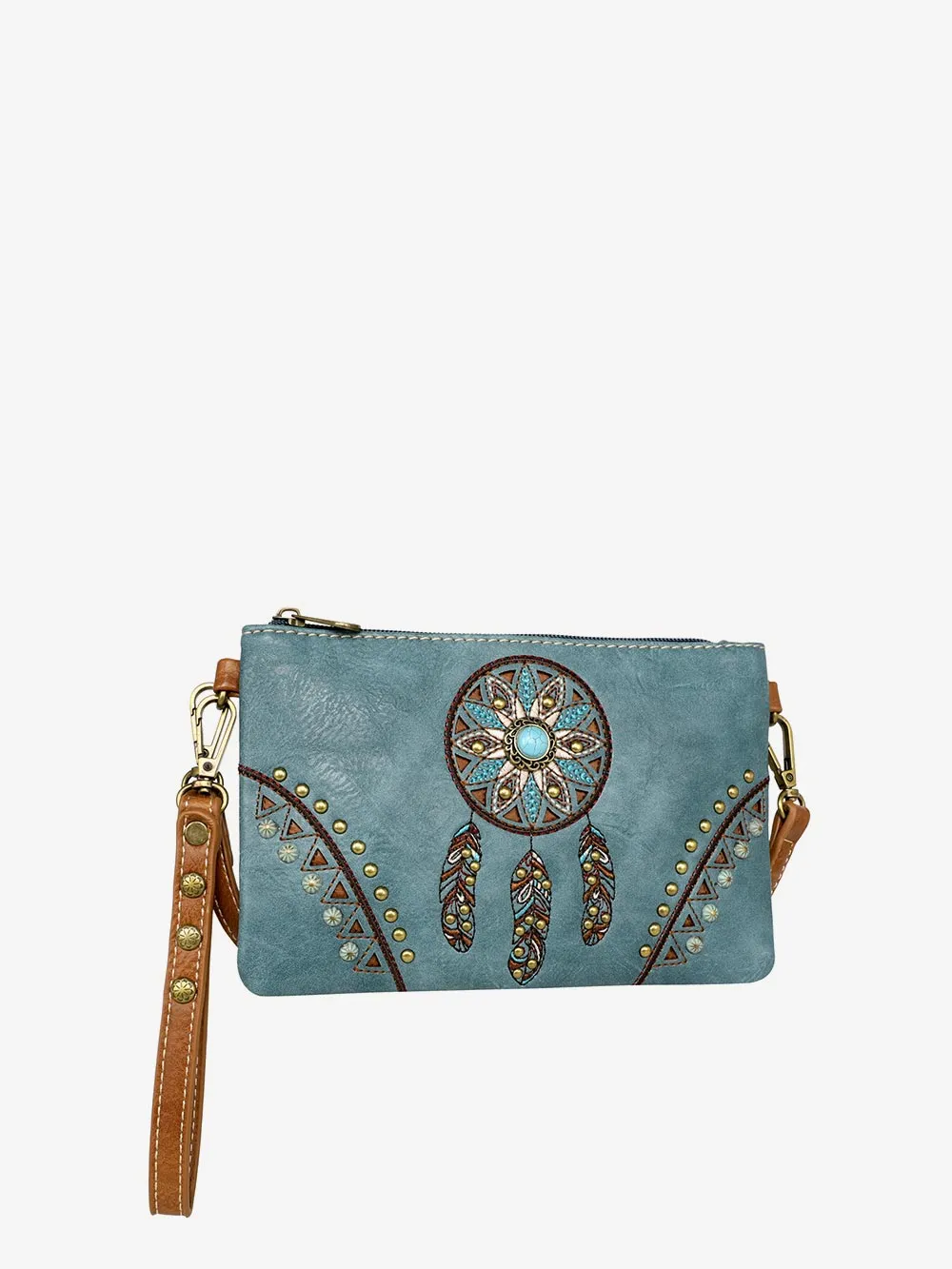 Montana West Cut-out Embroidered Floral Crossbody Clutch