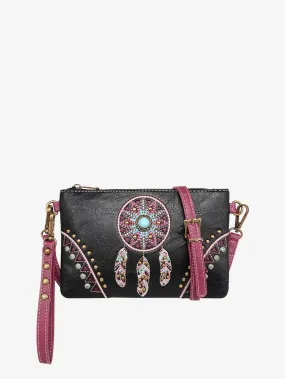 Montana West Cut-out Embroidered Floral Crossbody Clutch