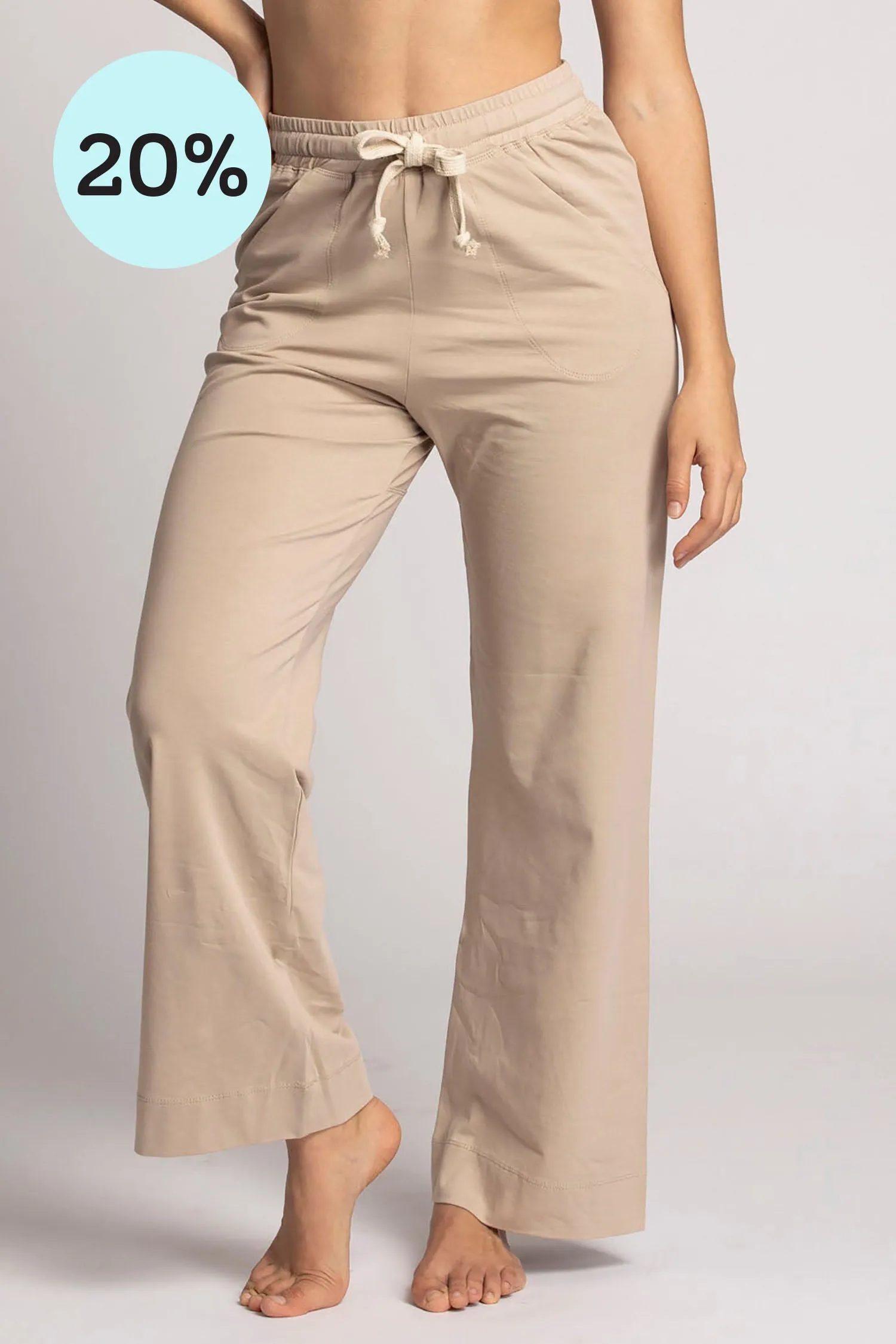 Organic Cotton Wide Leg Lounge Pants