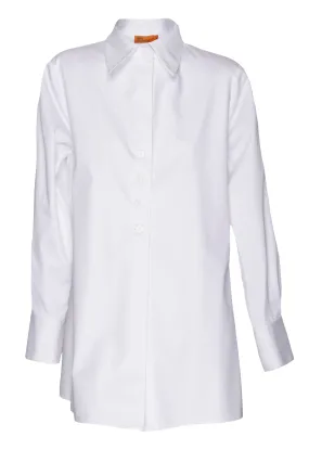 White Cotton 4 Button Shirt 8650